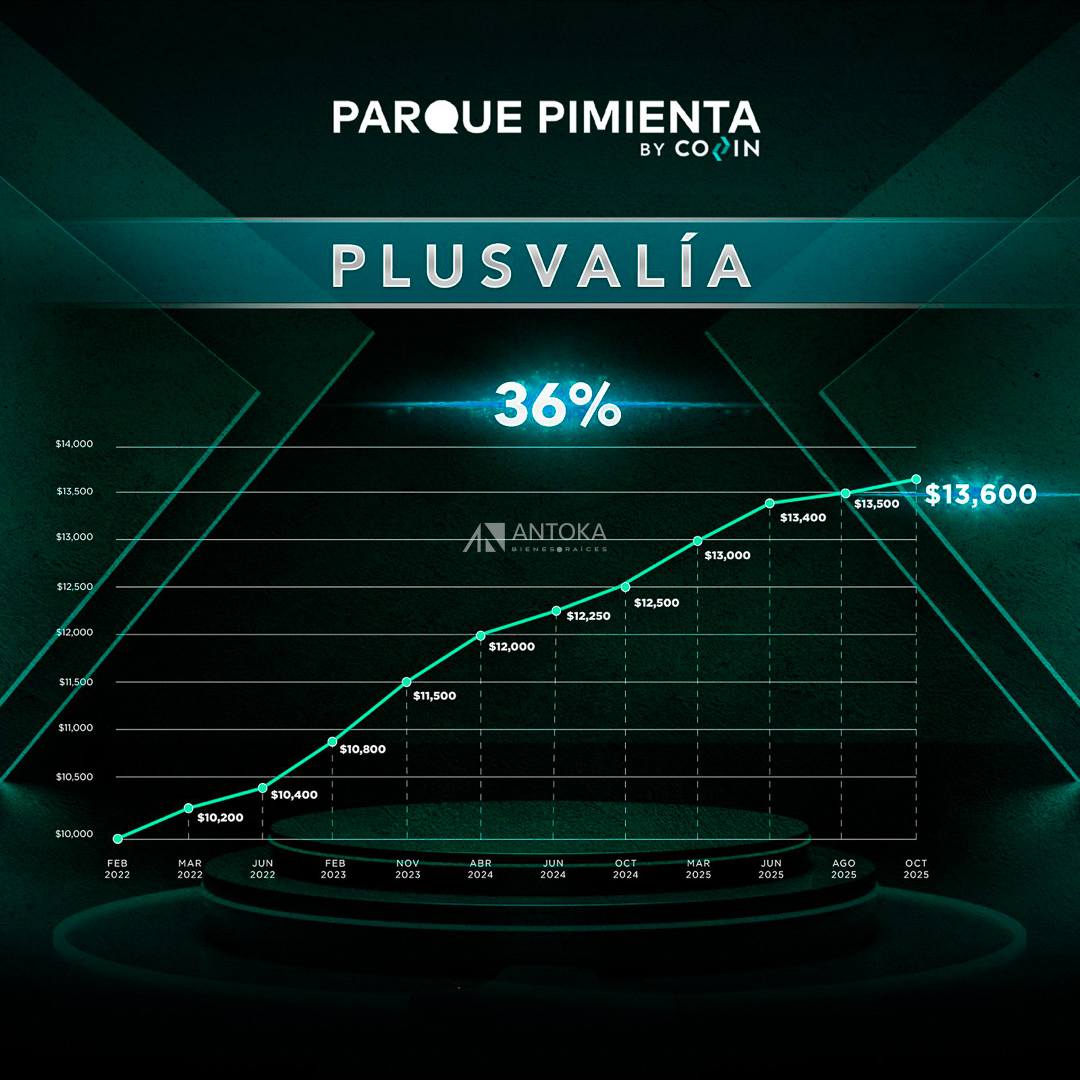 Gráfica de plusvalía