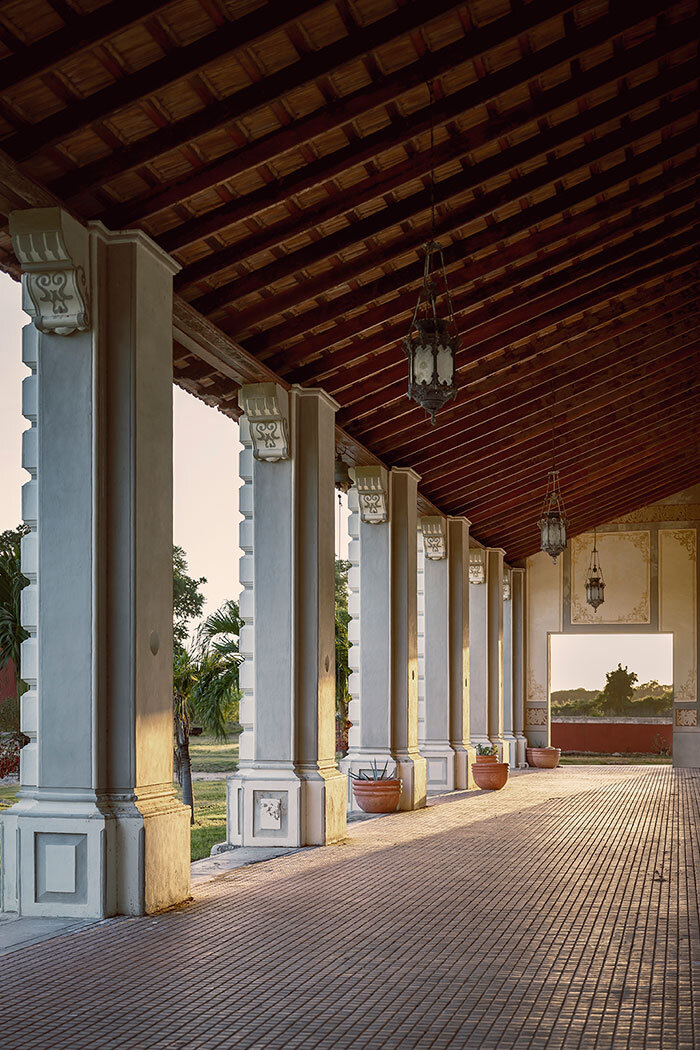 Corredor de la casa principal de Hacienda San Eduardo